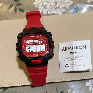 Armitron Black and Red Digital Watch